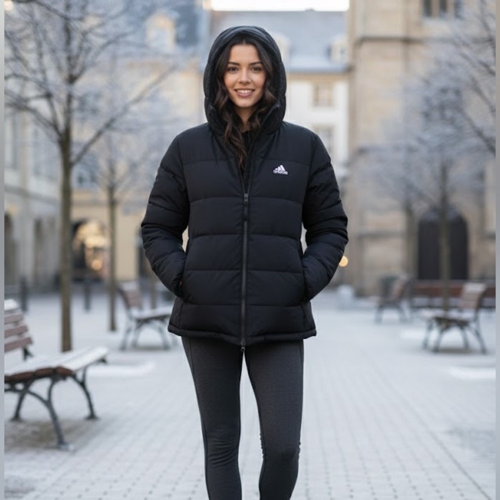 ADIDAS WOMEN’S HELIONIC HOODED DOWN FILLED JACKET Size 2X